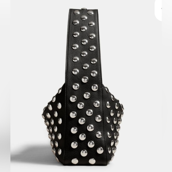 Tony Bianco Natalie Studded Black Leather Handbag Like New Condition - Picture 2 of 6